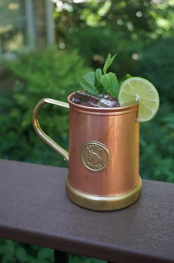 handcrafted copper mug for cold drinks