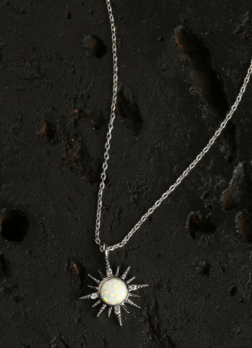 platinum opal pendant jwellery for women