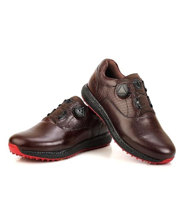 spikeless leather golf shoes for men